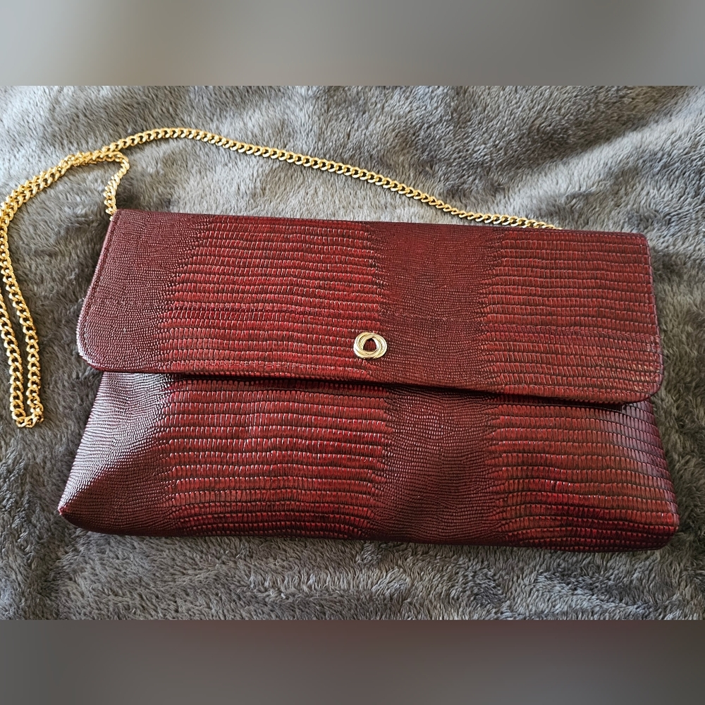 EUC Vintage Stocko faux lizard skin shoulder bag/clutch
